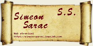 Simeon Šarac vizit kartica
